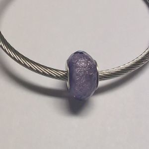 Purple Glittery Charm for Pandora Style‎ Bracelet